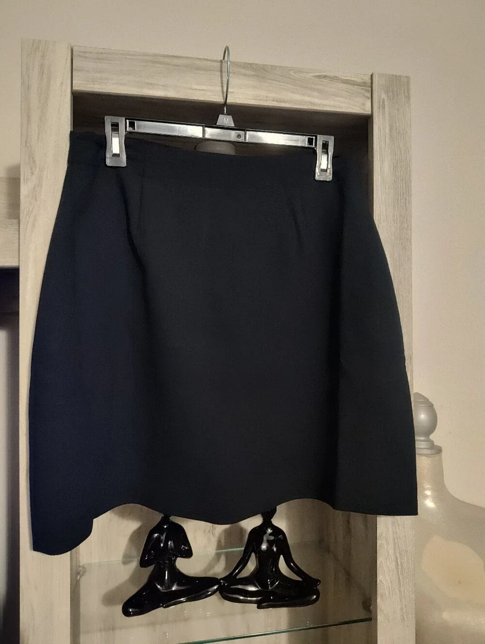kate spade Black Mini Skirt with White Center Button Placket SZ 10 New No Tags